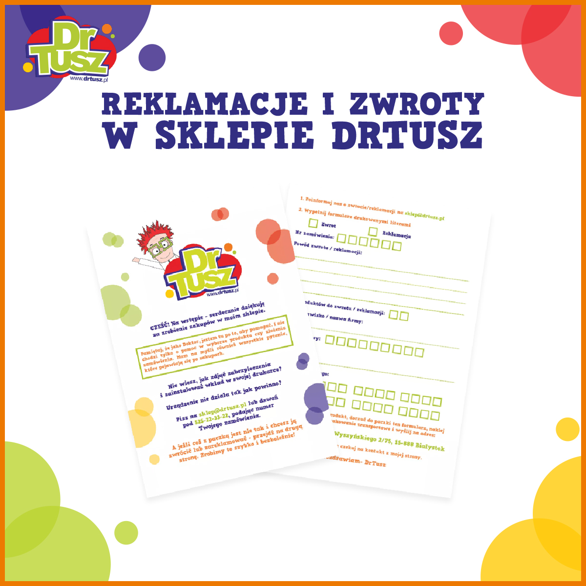 Reklamacje i zwroty w DrTuszu