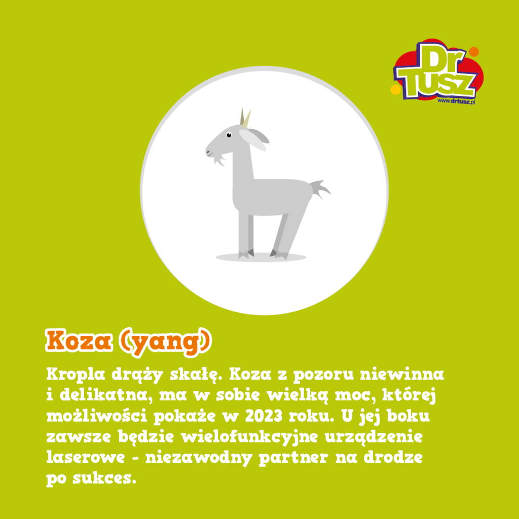 chiński horoskop drukarkowy - znak zodiaku koza