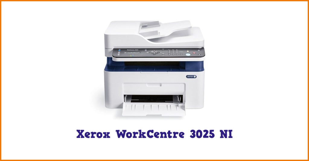 Zdjęcie poglądowe opisywanego urządzenia wielofunkcyjnego laserowego, drukującego tylko w czerni, Xerox WorkCentre 3025NI oraz Xerox WorkCentre 3025