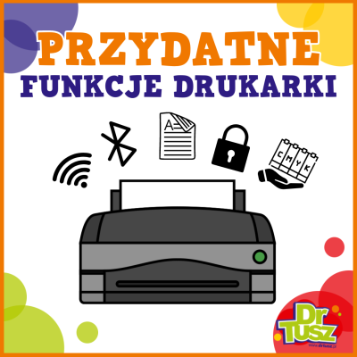 drukarka, w ogół ilustracje przedstawiające przydatne funkcje drukarki