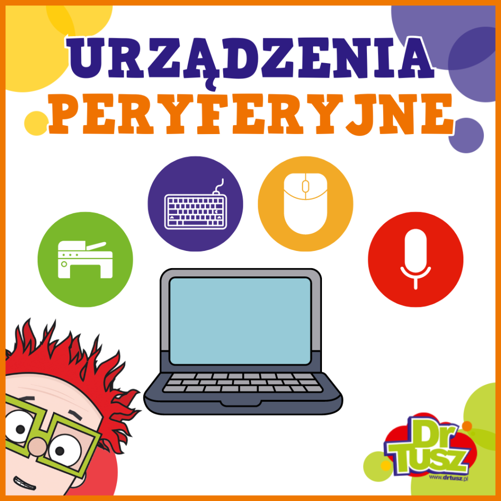 przykłady urządzeń peryferyjnych i laptop