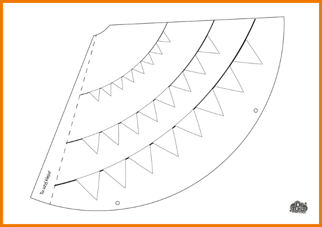 Czapka karnawałowa w trójkąty do pokolorowania
