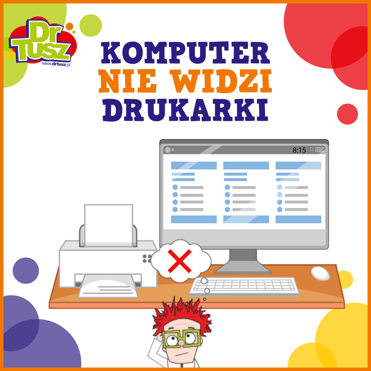Komputer nie widzi drukarki — co robić?