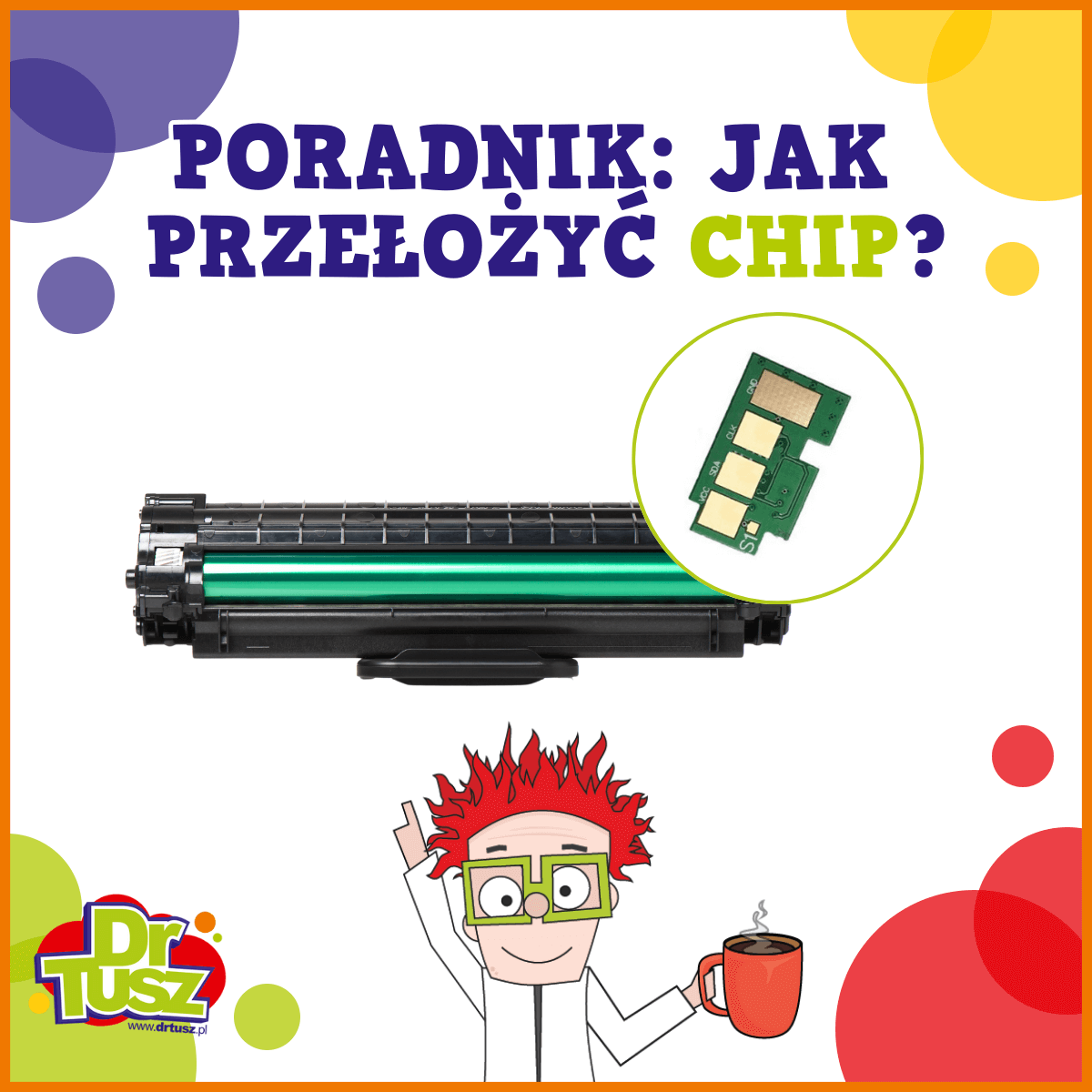 Jak przełożyć chip w tonerze HP i innych modelach?