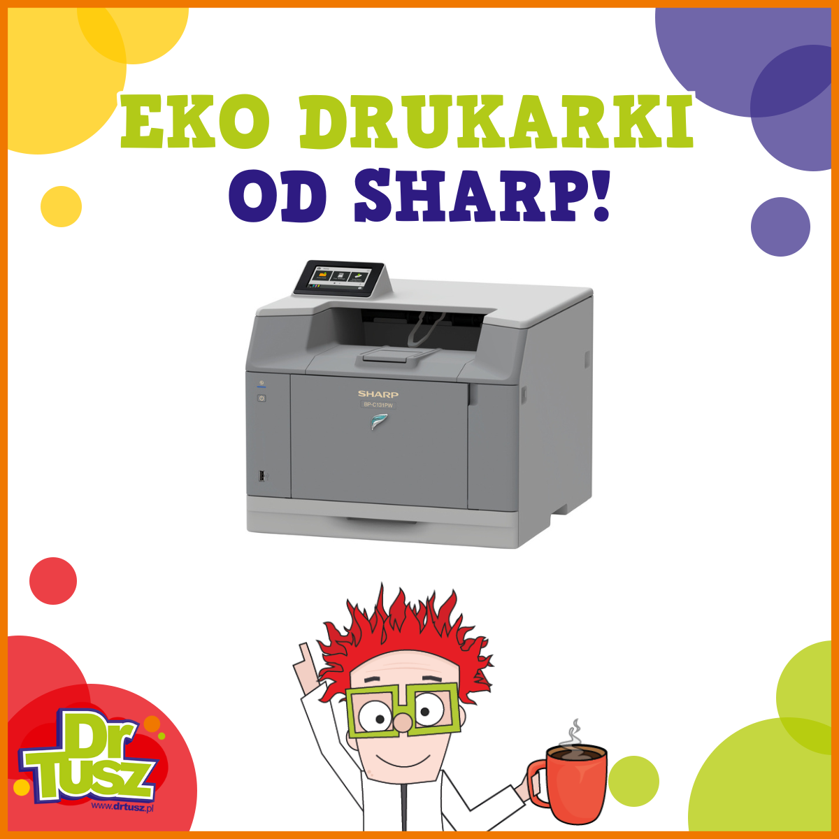 Nowe ekologiczne drukarki kolorowe A4 od Sharp