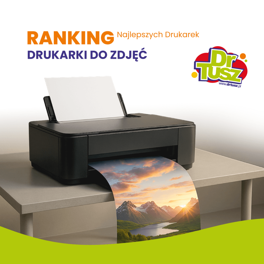 Ranking drukarek do zdjęć, obrazek poglądowy z drukarką drukującą zdjęcie