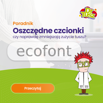 Obrazek poglądowy — oszczędne czcionki, jak ecofont