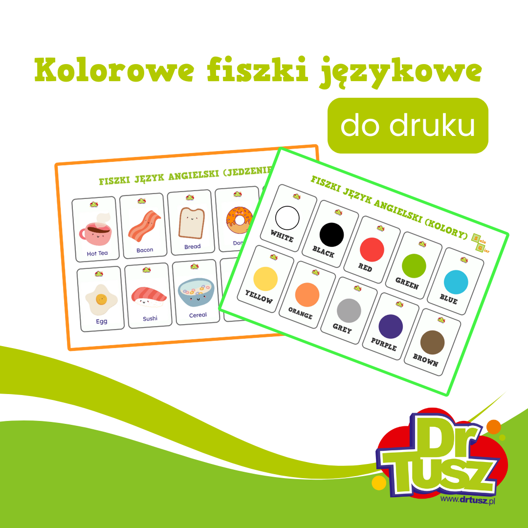 Fiszki do nauki angielskiego dla dzieci do druku