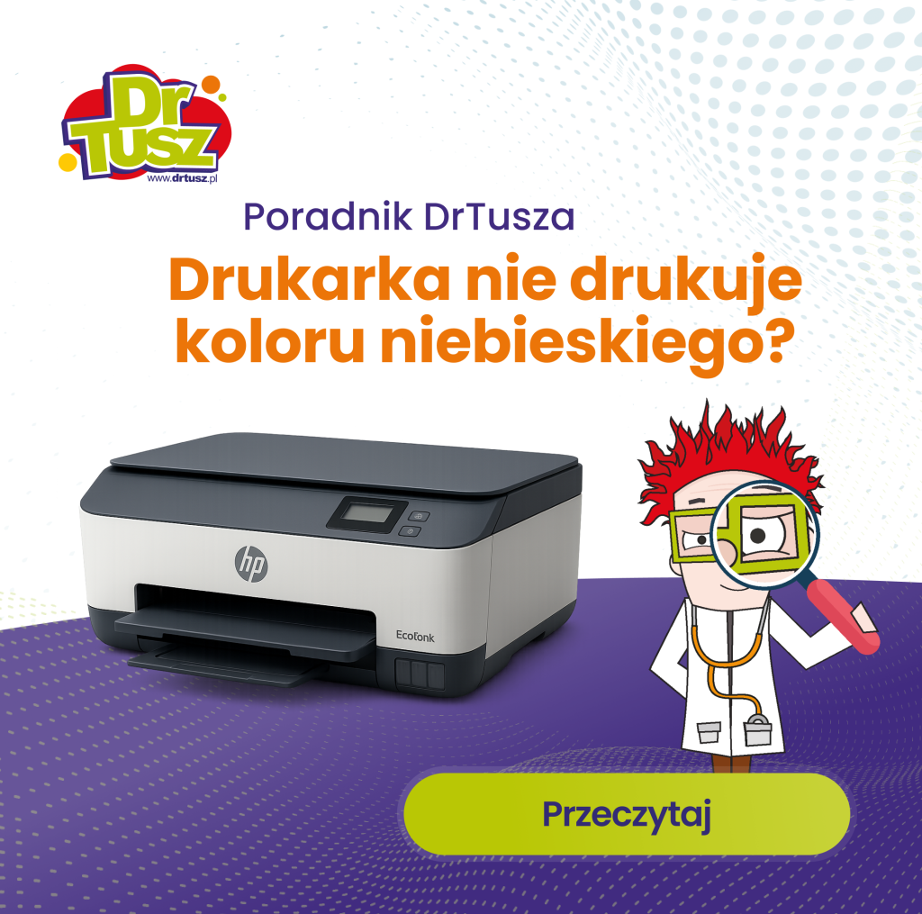 drukarka nie drukuje koloru niebieskiego