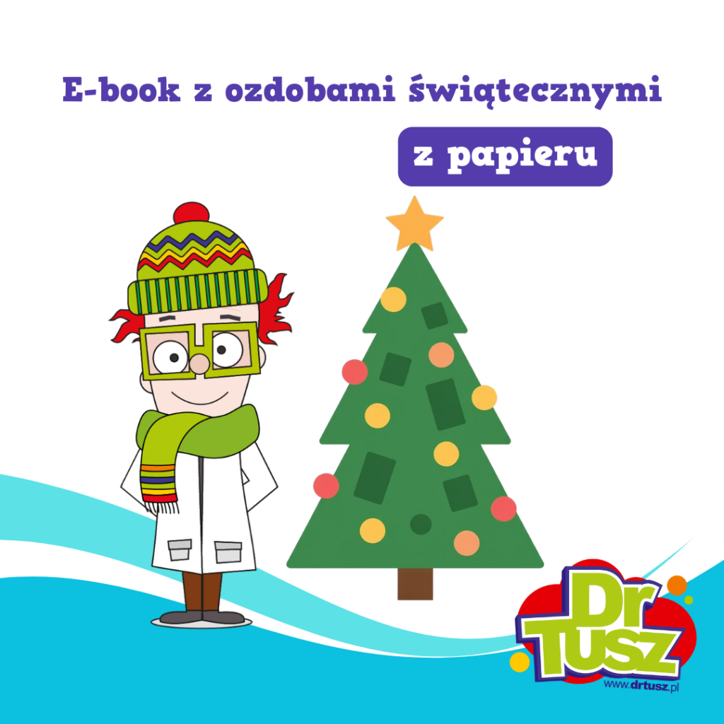 e-book z ozdobami świątecznymi z papieru