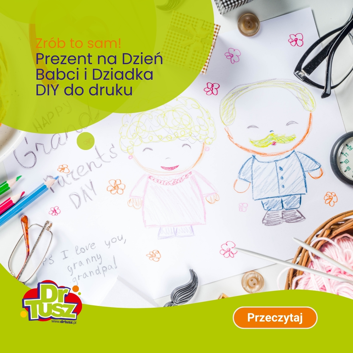 Prezenty na Dzień Babci i Dziadka DIY do druku