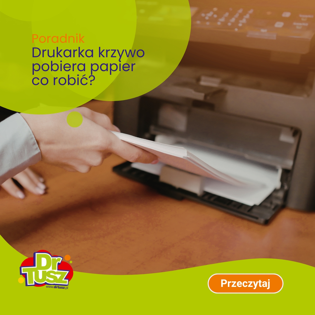 Drukarka krzywo pobiera papier – co zrobić?